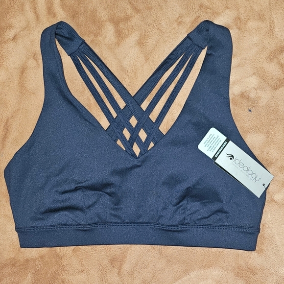 Ideology Womens Low Impact Sports Bra, Blue, Medium - Picture 2 of 3